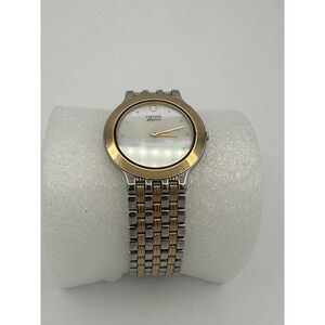 Citizen Elegance Watch Women 23mm MOP Dial Two Tone Round 3220-325303